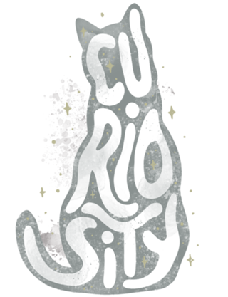 Curiosity Cat Typography