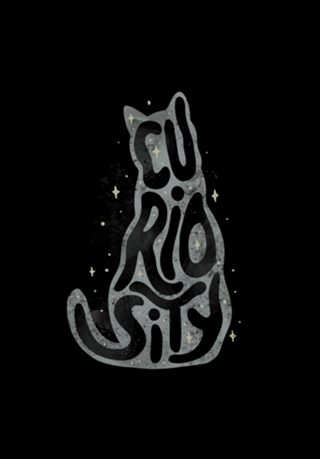Curiosity Cat Typography