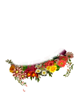 Vintage Heart Flower Collage
