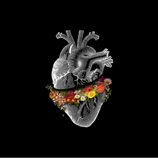 Vintage Heart Flower Collage
