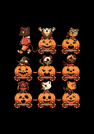 9 Lives Cat Halloween