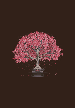 Nature Poetry Vintage Typewriter