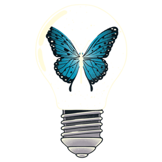Trapped Blue Butterfly Monarch