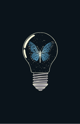 Trapped Blue Butterfly Monarch