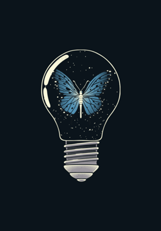 Trapped Blue Butterfly Monarch
