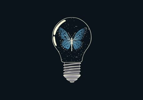 Trapped Blue Butterfly Monarch