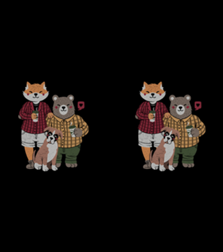 Fox Bear Boxer Coffee Valentines