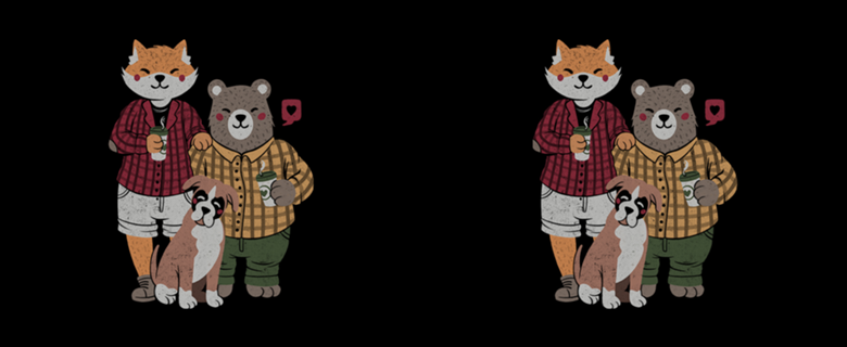 Fox Bear Boxer Coffee Valentines
