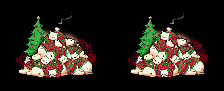 Good Night Xmas Bear Black