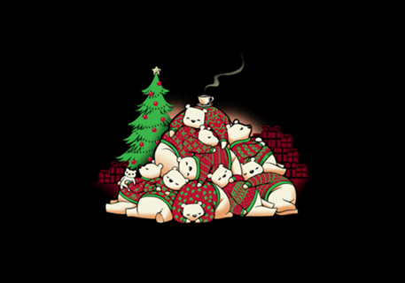 Good Night Xmas Bear Black