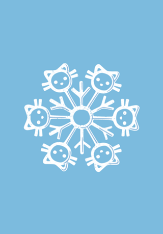 Snowflake Cat Winter