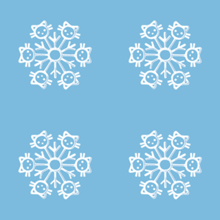 Snowflake Cat Winter
