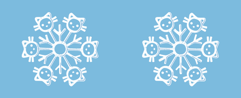 Snowflake Cat Winter