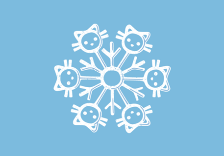 Snowflake Cat Winter