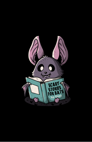Scary Stories for Bats Book Worm