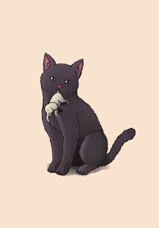 Giant Cat, Tiny Elephant