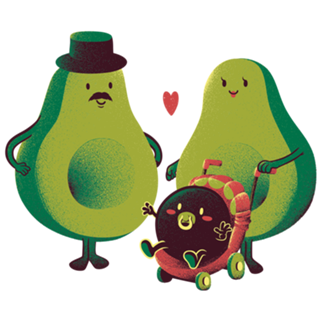 Avocado Family Best Mom Best Dad