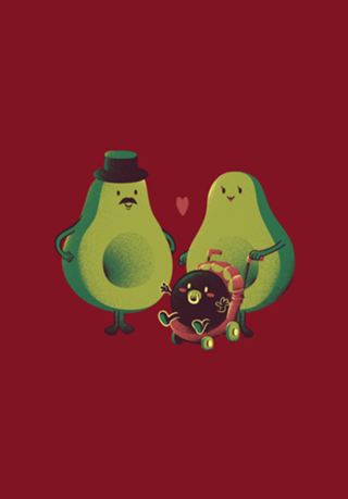 Avocado Family Best Mom Best Dad