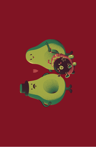 Avocado Family Best Mom Best Dad