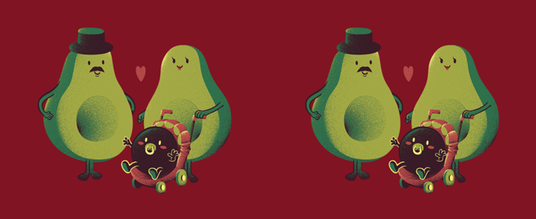 Avocado Family Best Mom Best Dad