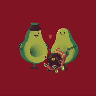 Avocado Family Best Mom Best Dad