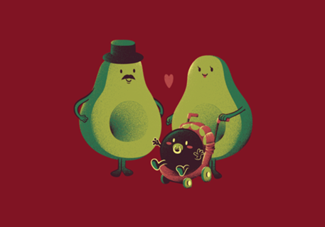 Avocado Family Best Mom Best Dad