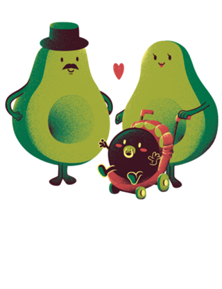 Avocado Family Best Mom Best Dad