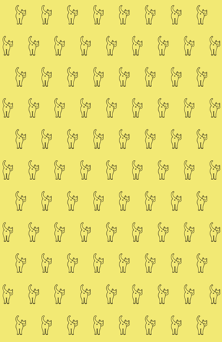 Hello Cat Butt Minimalist Line