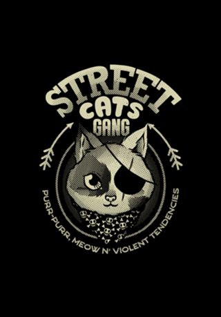 Street Cats Gang Meow and Violent Tendencies B &W
