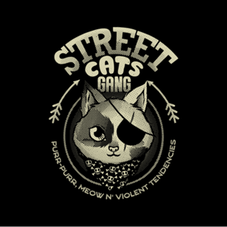 Street Cats Gang Meow and Violent Tendencies B &W