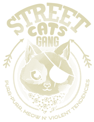 Street Cats Gang Meow and Violent Tendencies B &W