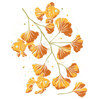 Ginkgo Golden Fish