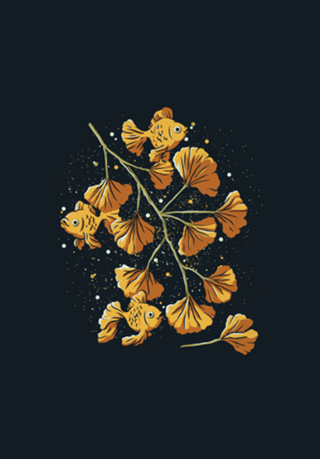 Ginkgo Golden Fish