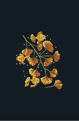 Ginkgo Golden Fish