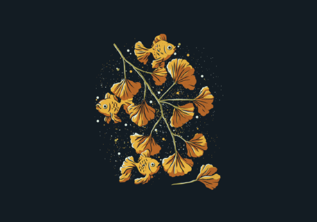 Ginkgo Golden Fish