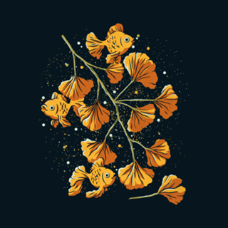 Ginkgo Golden Fish