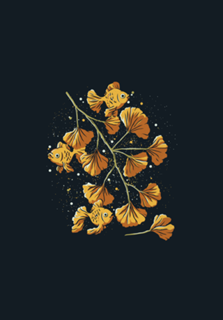 Ginkgo Golden Fish