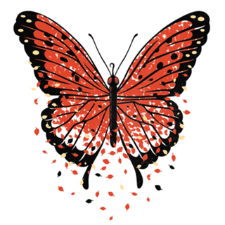 Monarch Butterfly Autumn Leaves