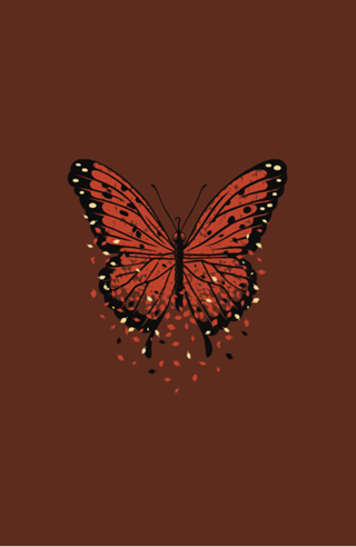 Monarch Butterfly Autumn Leaves