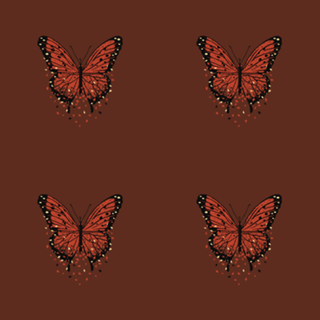 Monarch Butterfly Autumn Leaves