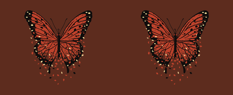 Monarch Butterfly Autumn Leaves
