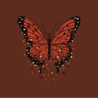 Monarch Butterfly Autumn Leaves