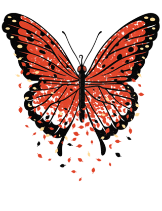Monarch Butterfly Autumn Leaves