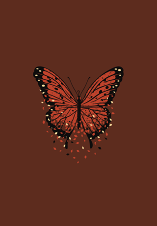 Monarch Butterfly Autumn Leaves