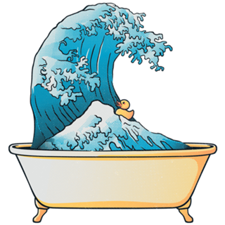 Bathtub Kanagawa Wave