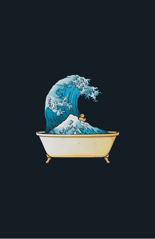 Bathtub Kanagawa Wave