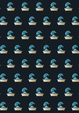 Bathtub Kanagawa Wave