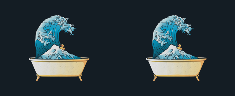 Bathtub Kanagawa Wave