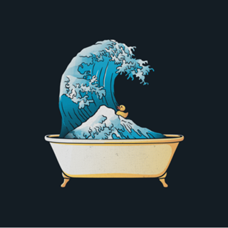 Bathtub Kanagawa Wave