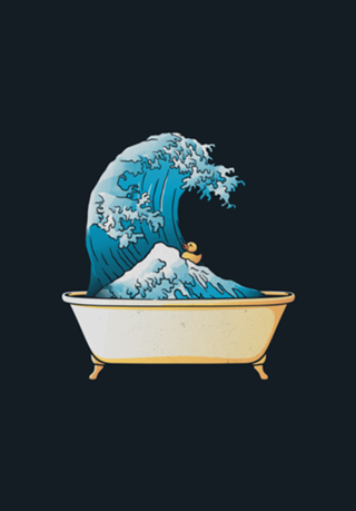 Bathtub Kanagawa Wave